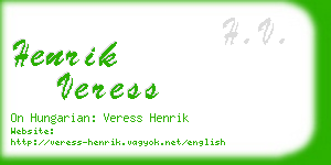 henrik veress business card